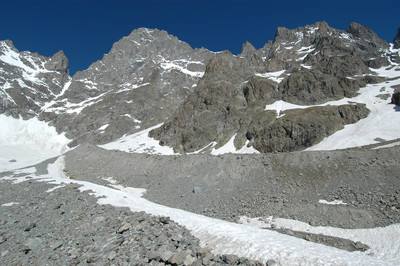 Barre des Ecrins SE, Moraine du Glacier Noir, par omα