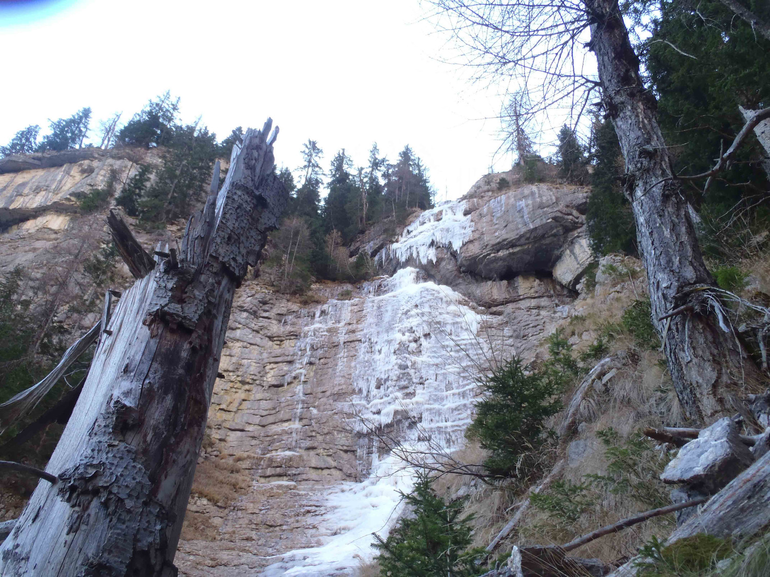 Cascade de droite vue du bas