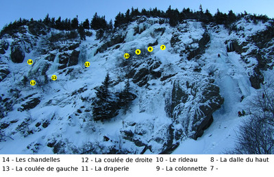 Cascades du lac Blanc - gauche Cascades du lac Blanc - gauche
