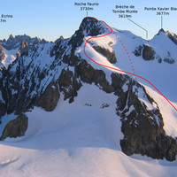 Roche Faurio, Voie Normale et variante
