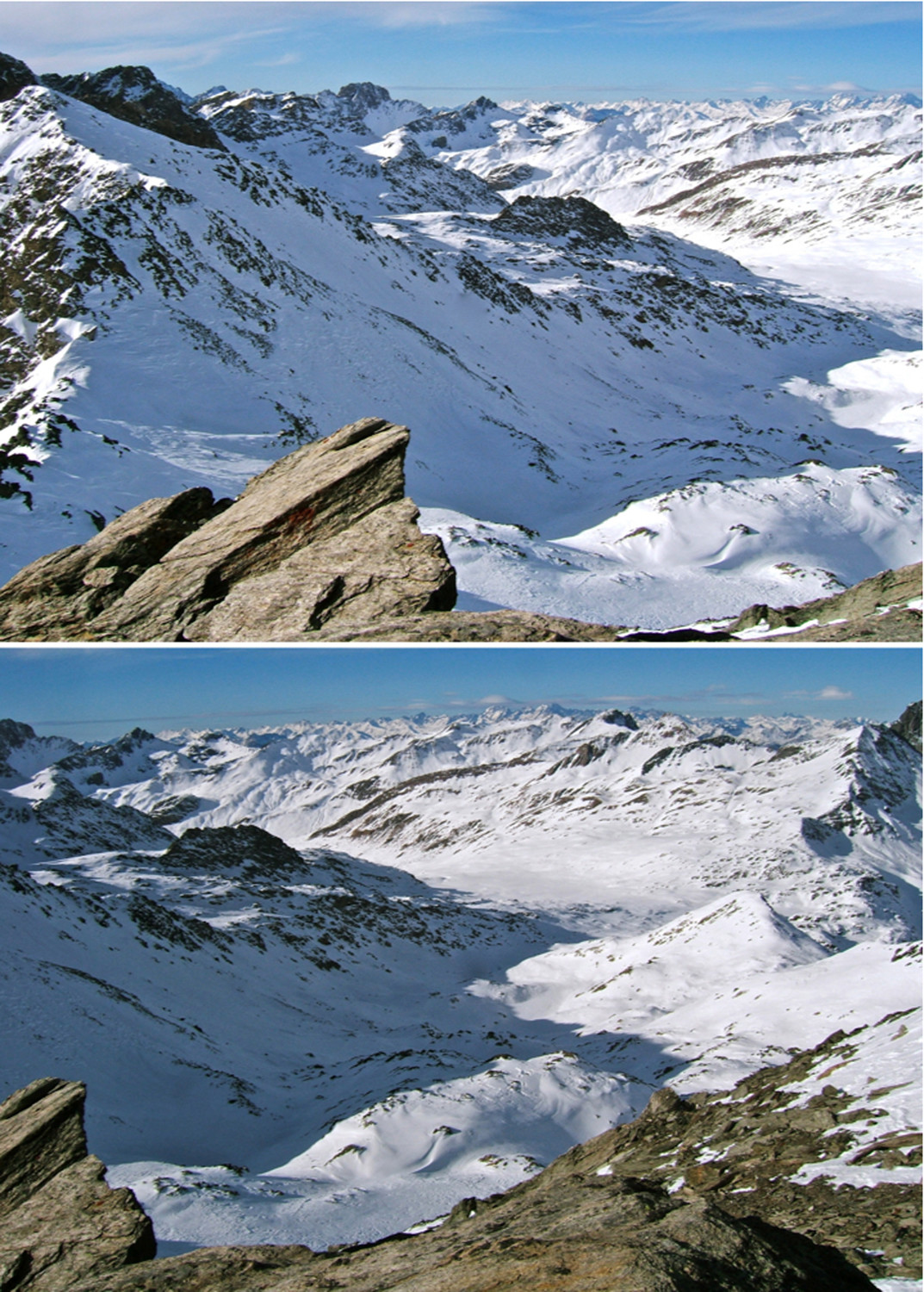 Le vallon de descente.
