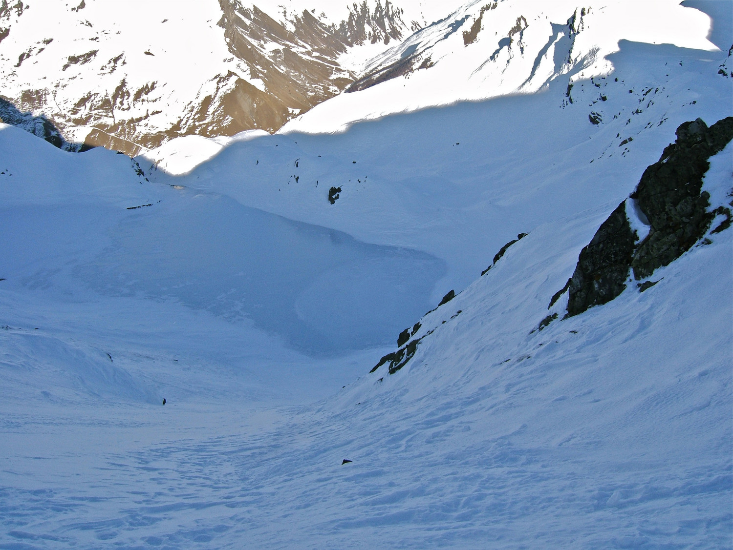 Descente sur le Lac Bleu.