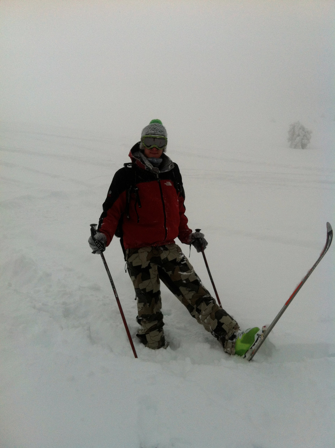 moi même lors de la descente à un ski