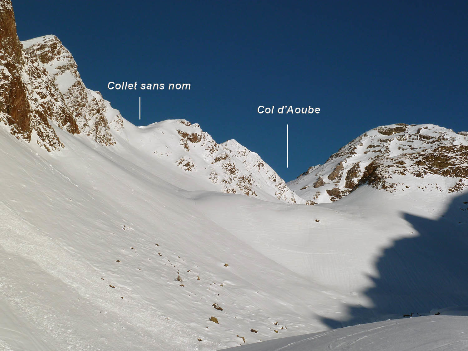 Col d'Aoube et une variante beaucoup plus intéressante