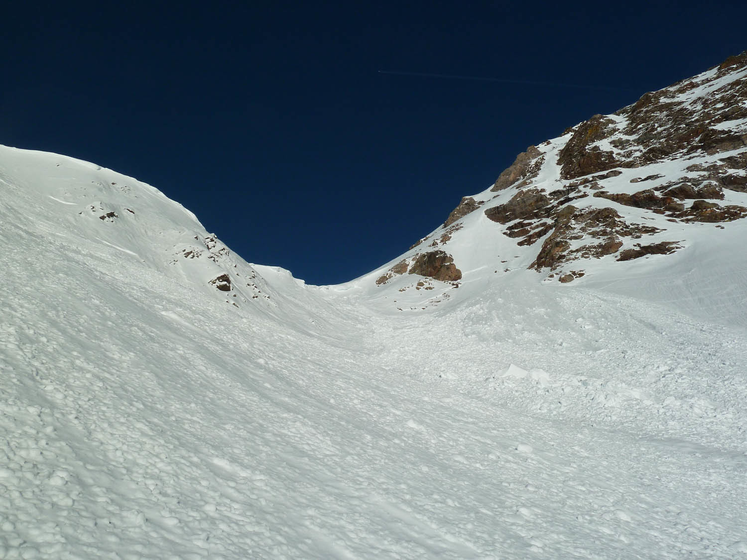 Le couloir d'accès au col d'Aoube en méga super bonne condition