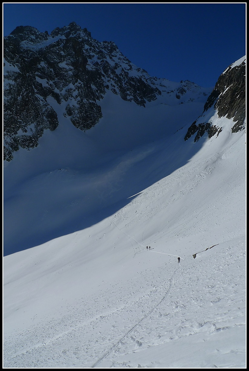 remontée sous le rocher Verdane