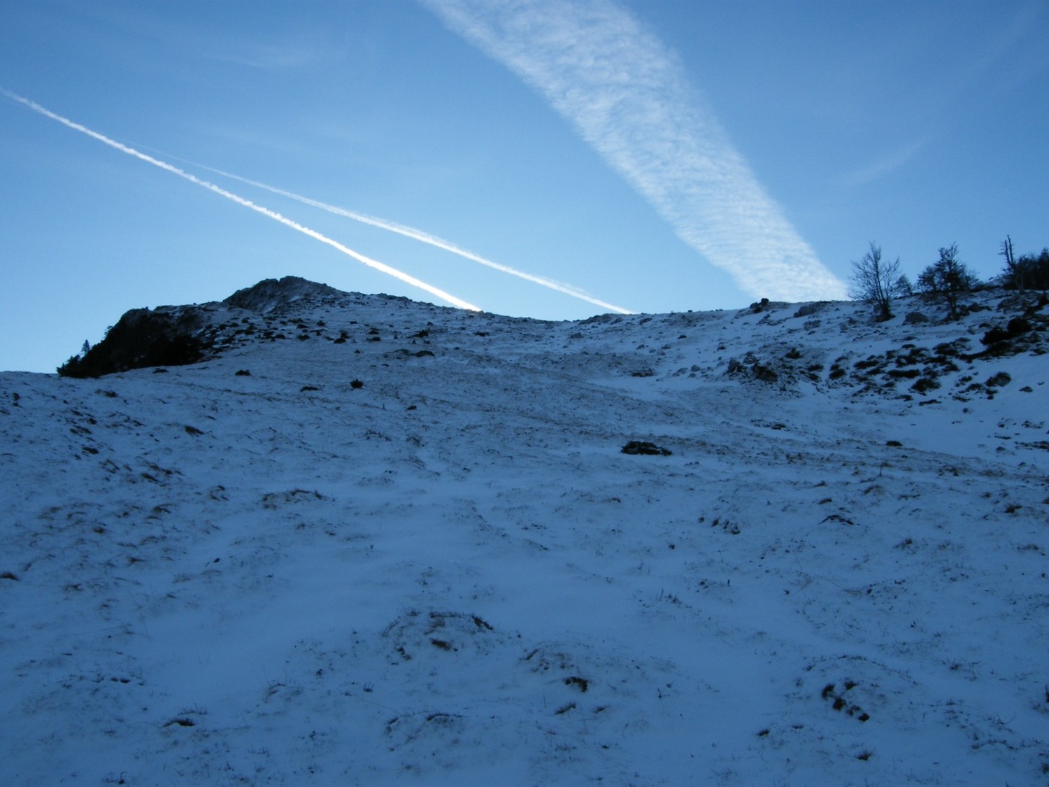 La montée après la sortie de la forêt