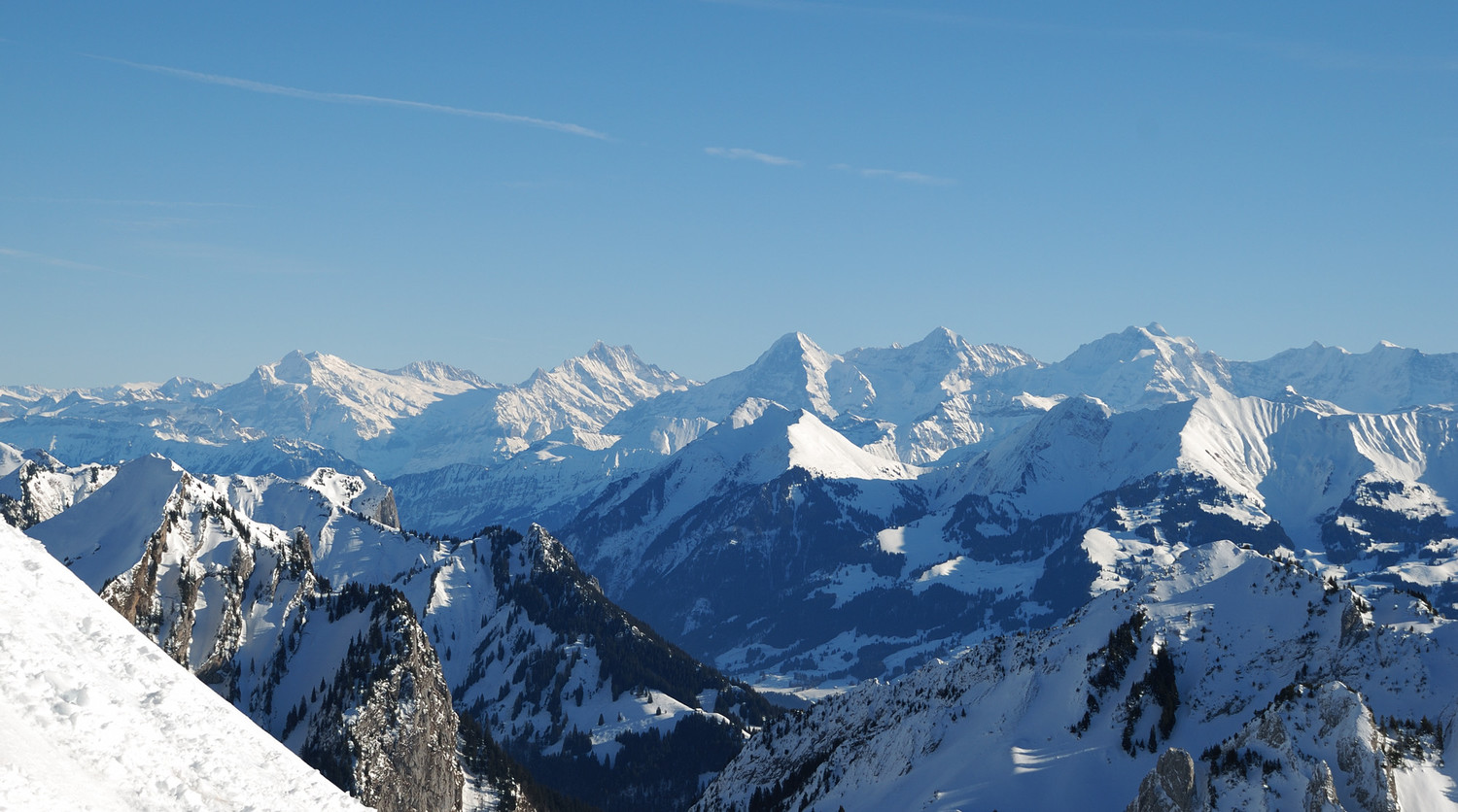 Eiger-Mönch-Jungfrau & co depuis l'Alpiglemäre