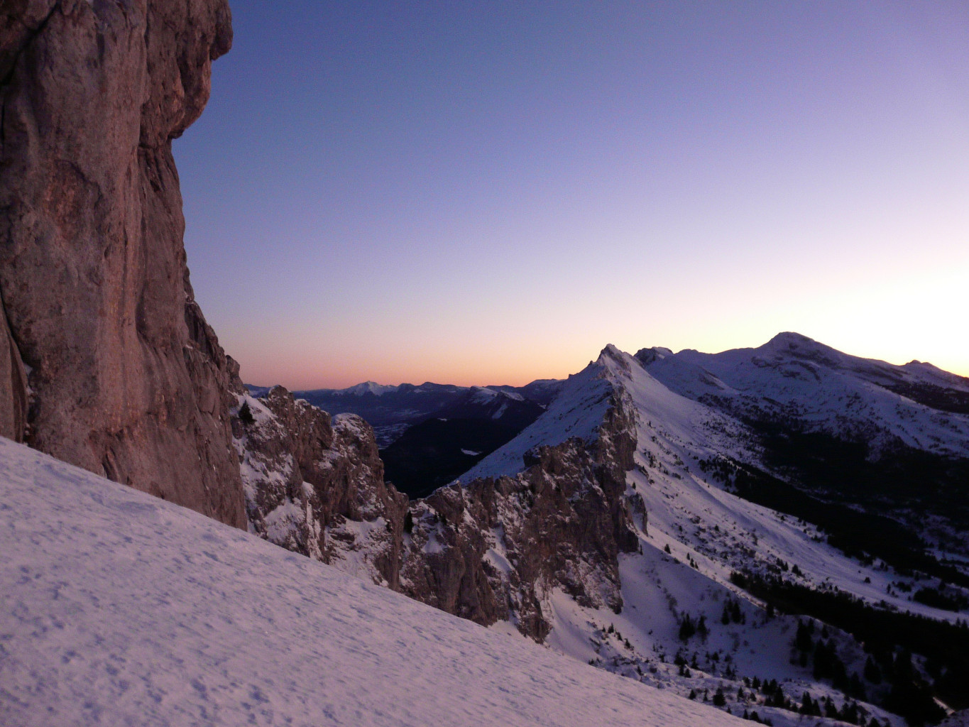l'arete au coucher du soleil