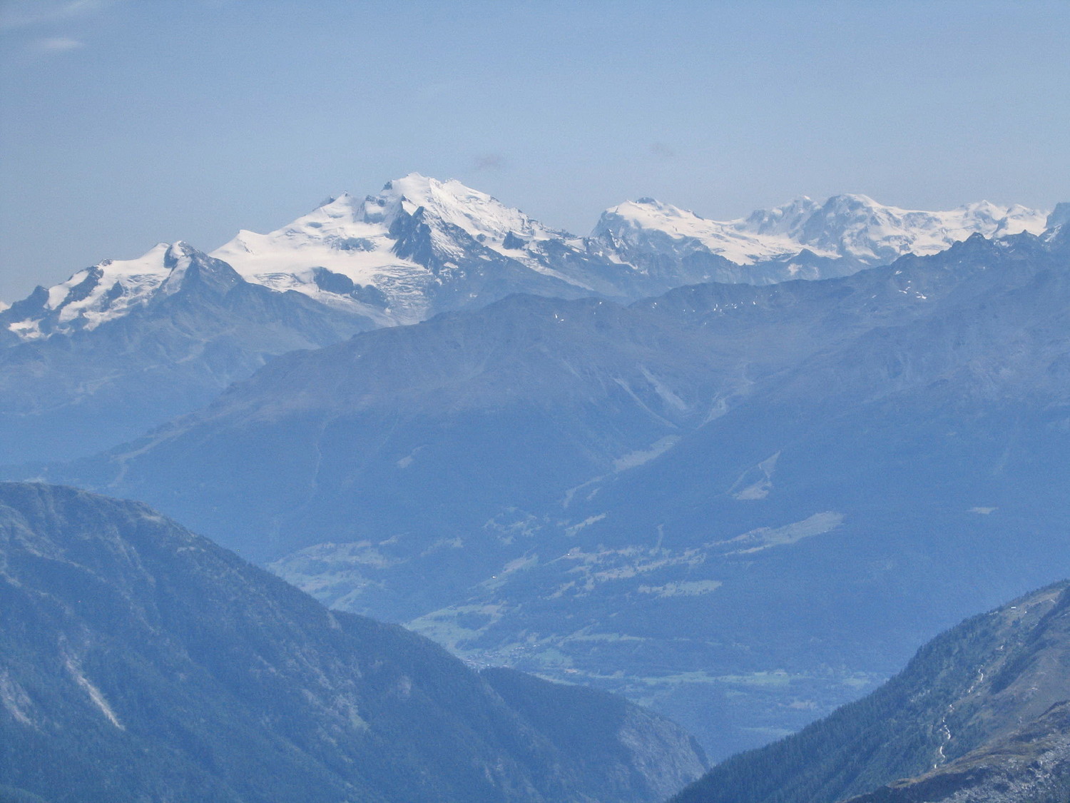 dom et mt rose, de la crête sous le Hockenhorn