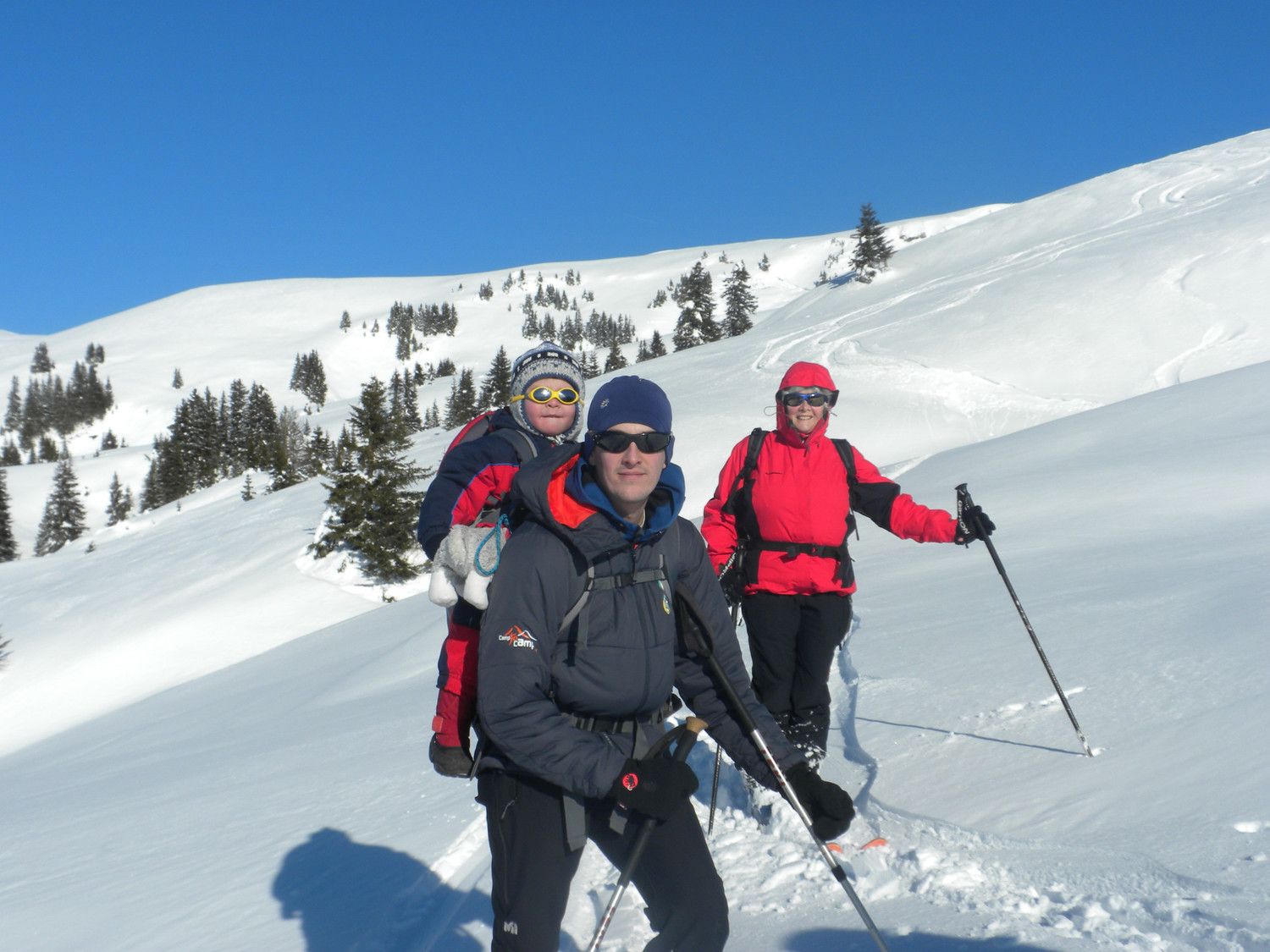 3 générations à ski