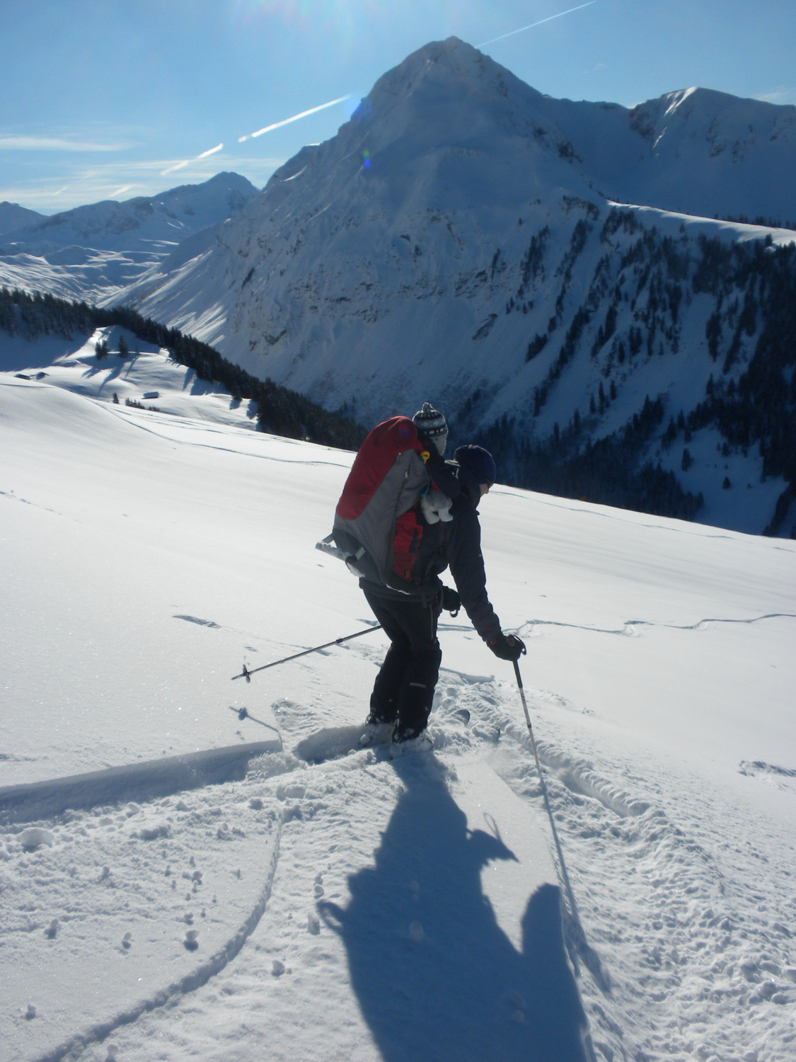 Descente de l'Amslergrat