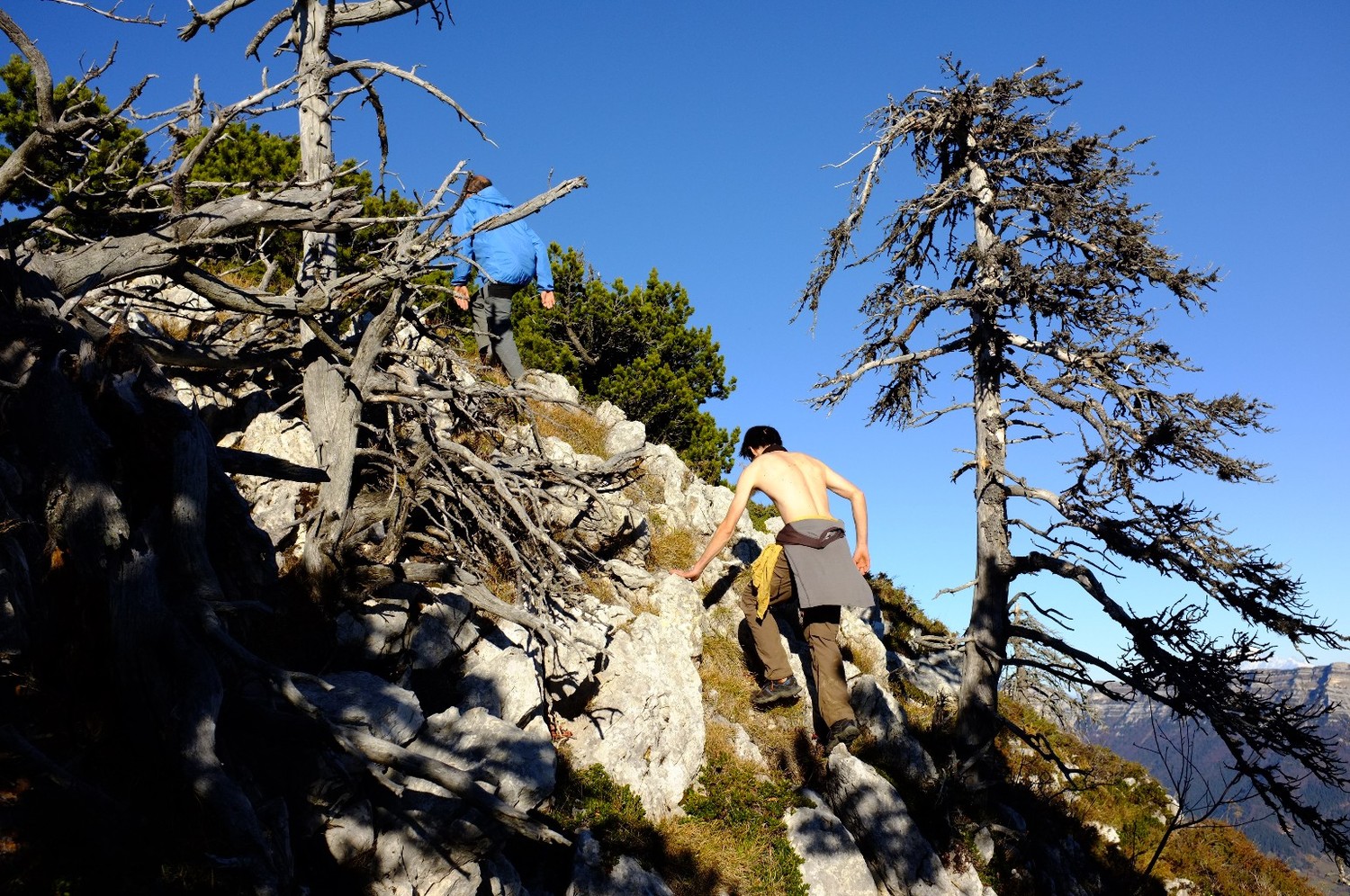 en montant à la Dent de l'Ours