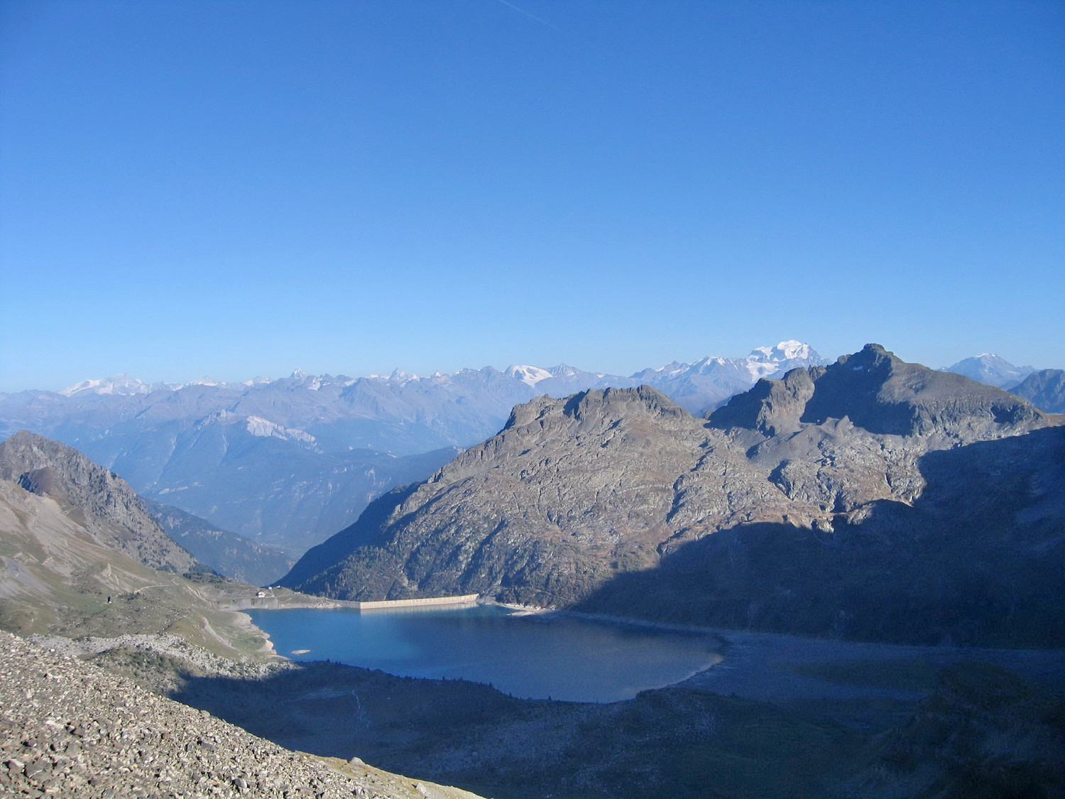 lac de Salanfe et Valais, du col de Susanfe