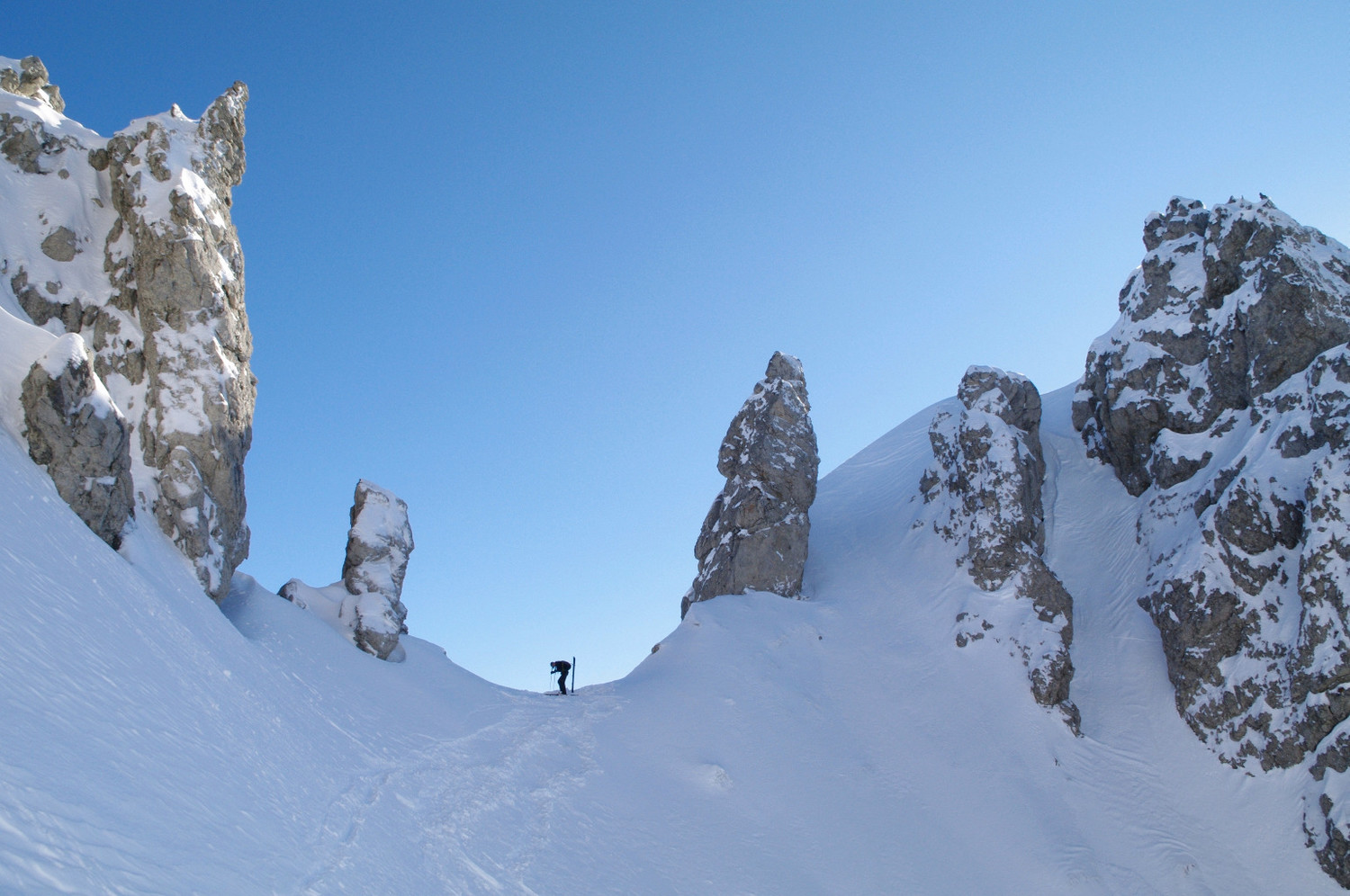 Brèche du couloir de gauche, envers du décors