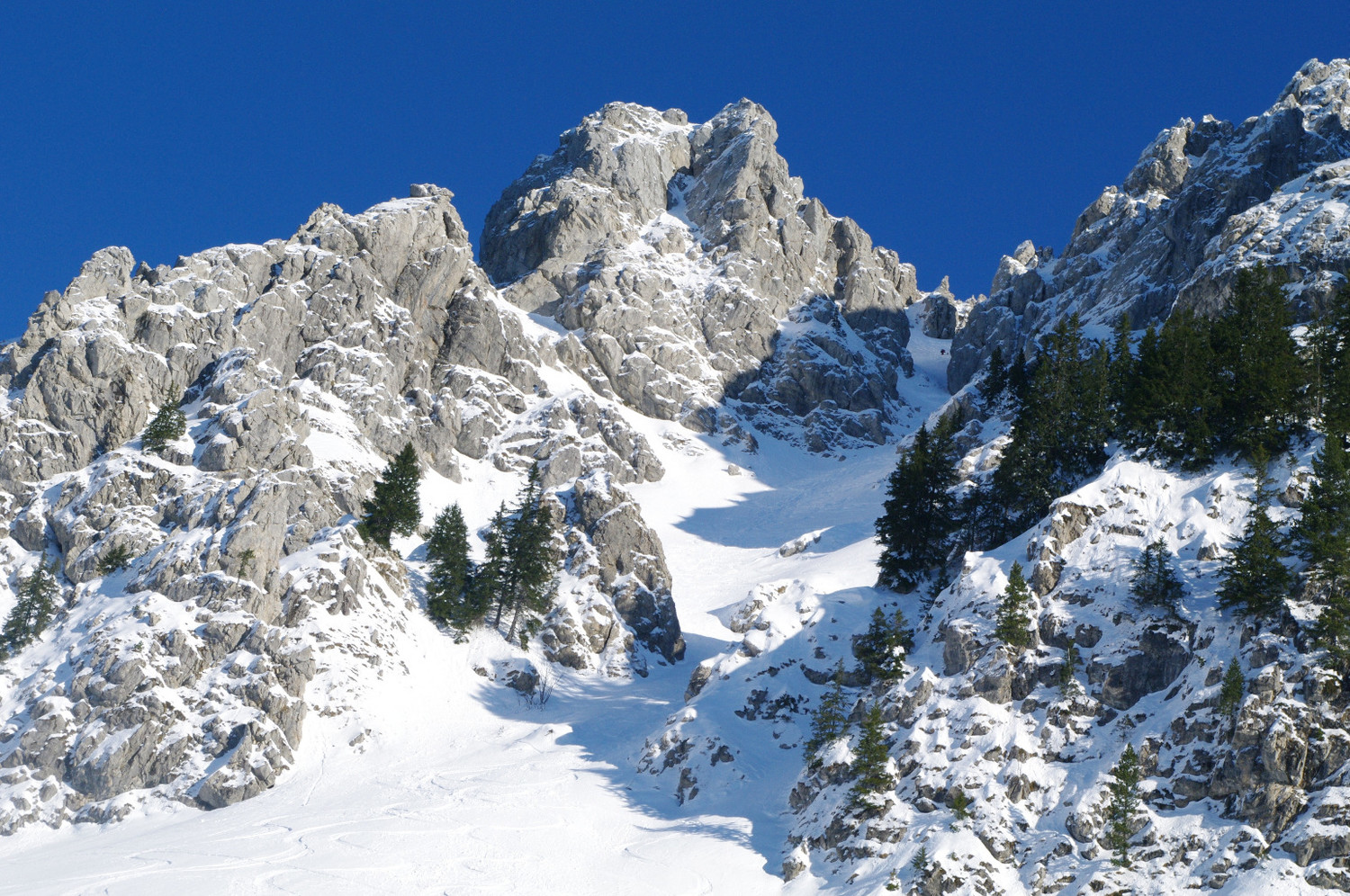 Couloir vu d'en bas