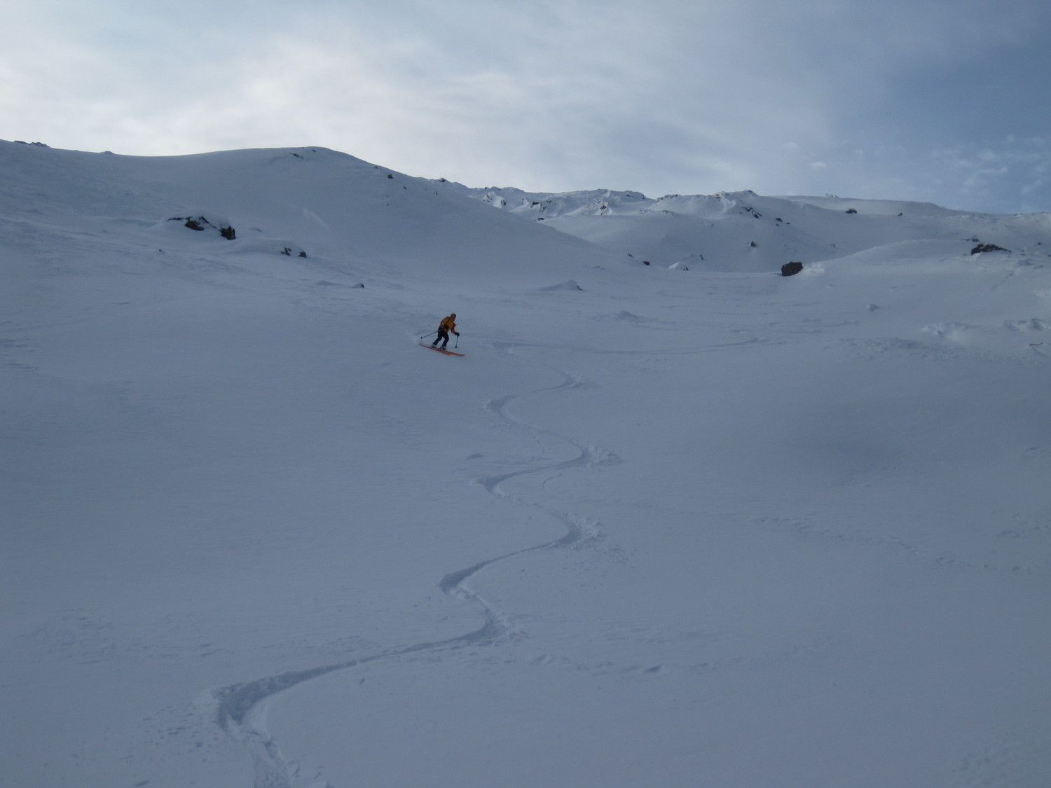 Neve migliore sotto al rifugio Sella