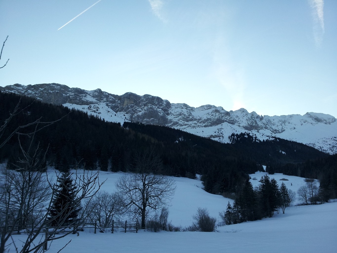 pendant l'approche