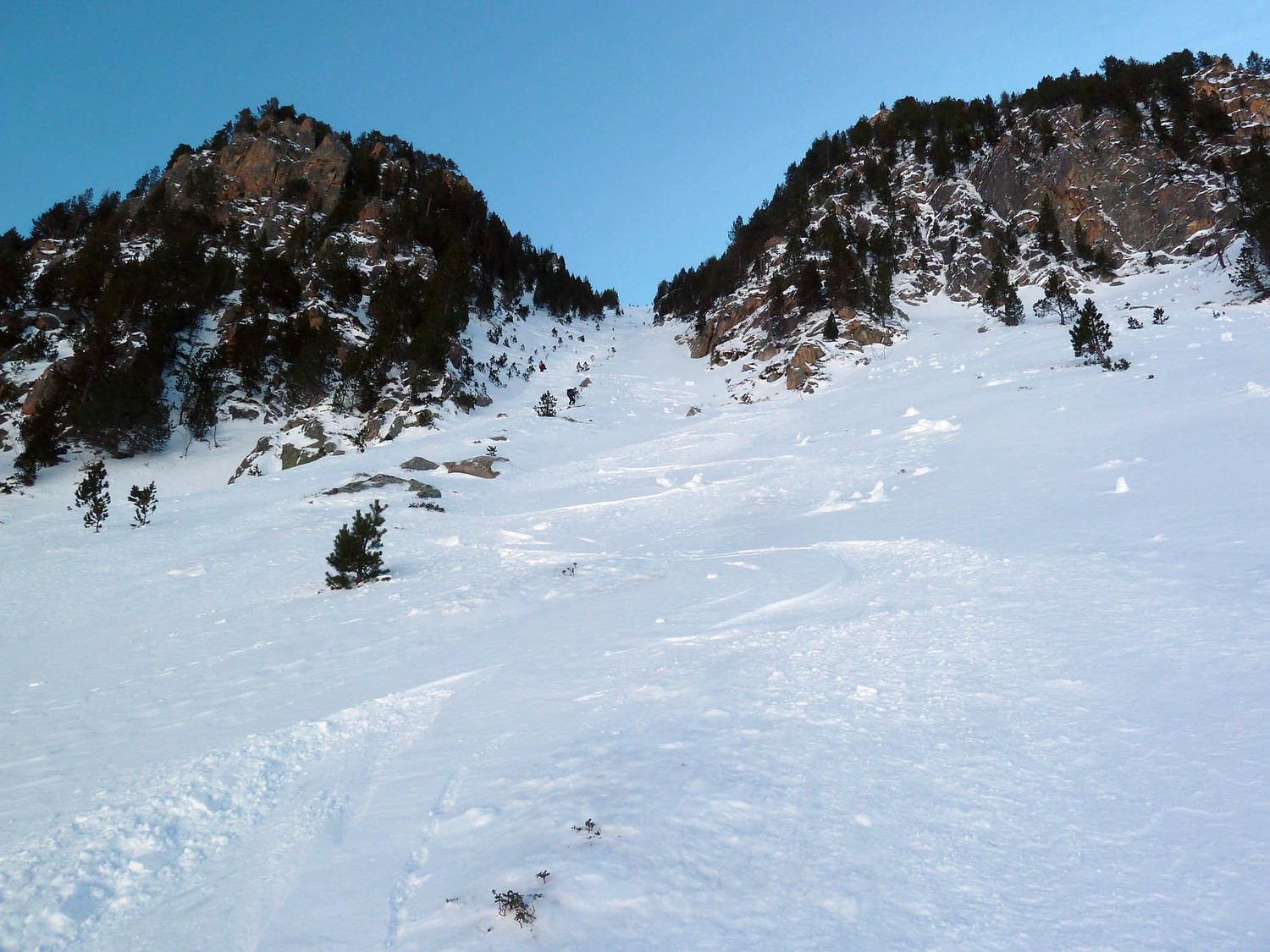 Le couloir : 500m qui devrait être excellents avec de la bonne neige