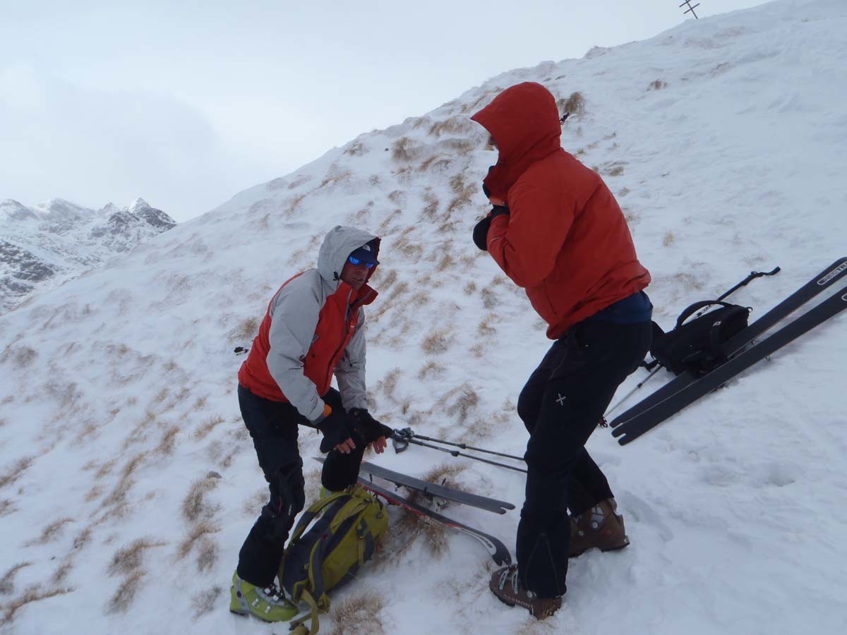 In cima forte vento da Nord