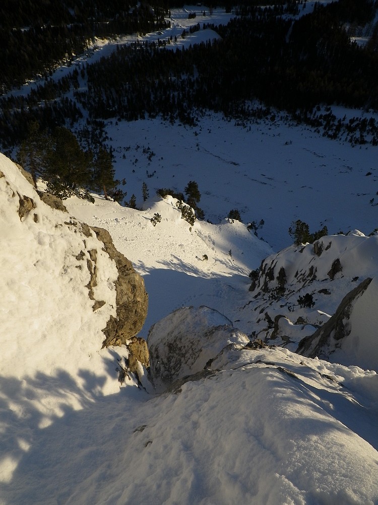 Combe La Roche - Roxy : Vue sur la sortie de L1 et L2