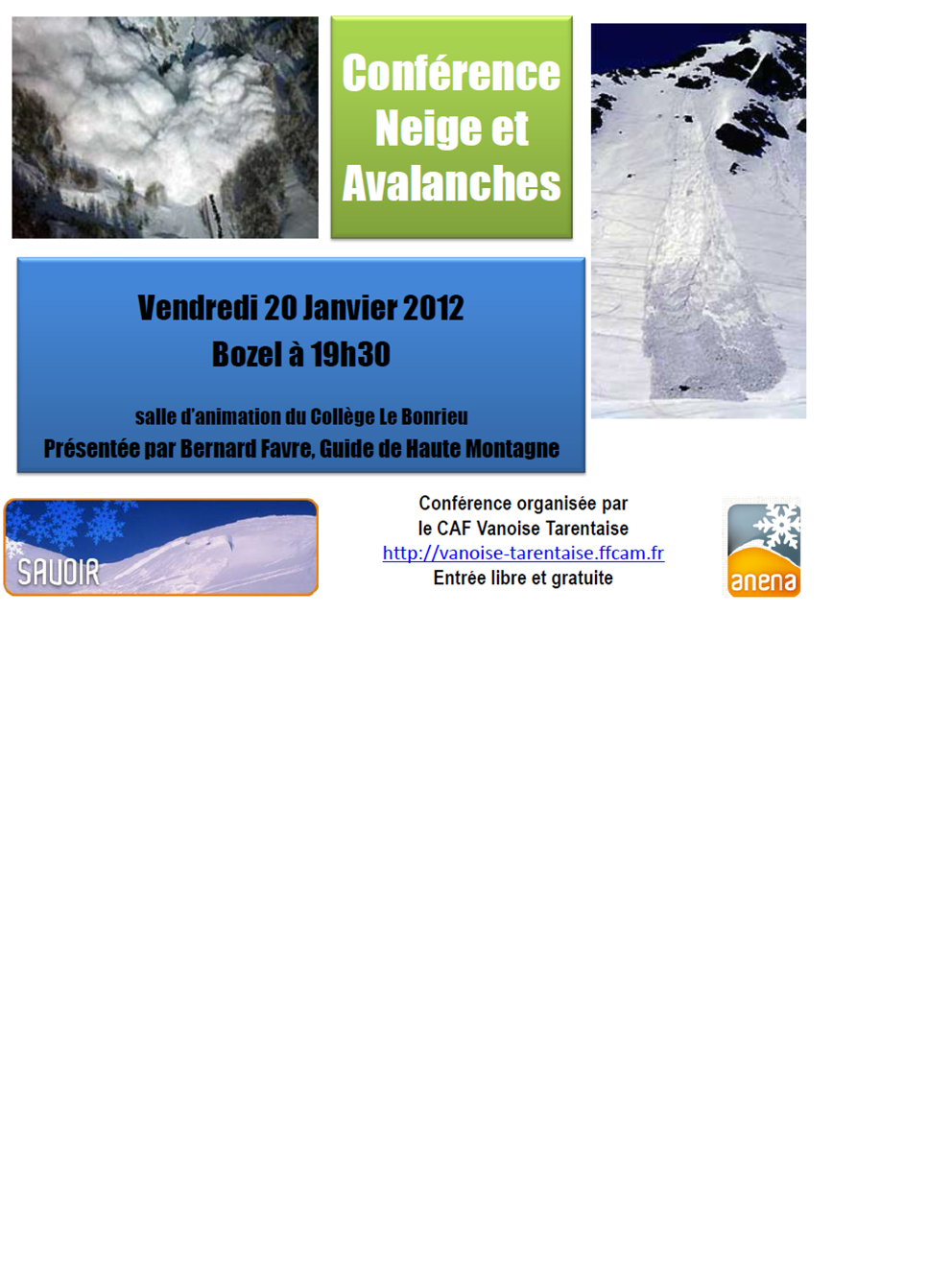 Conférence Neige et Avalanches