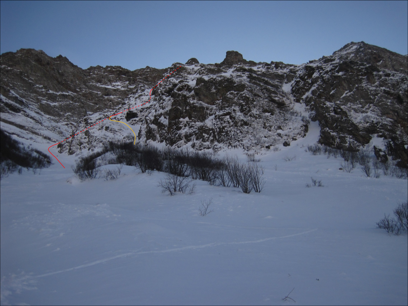 Couloir vu d'en bas