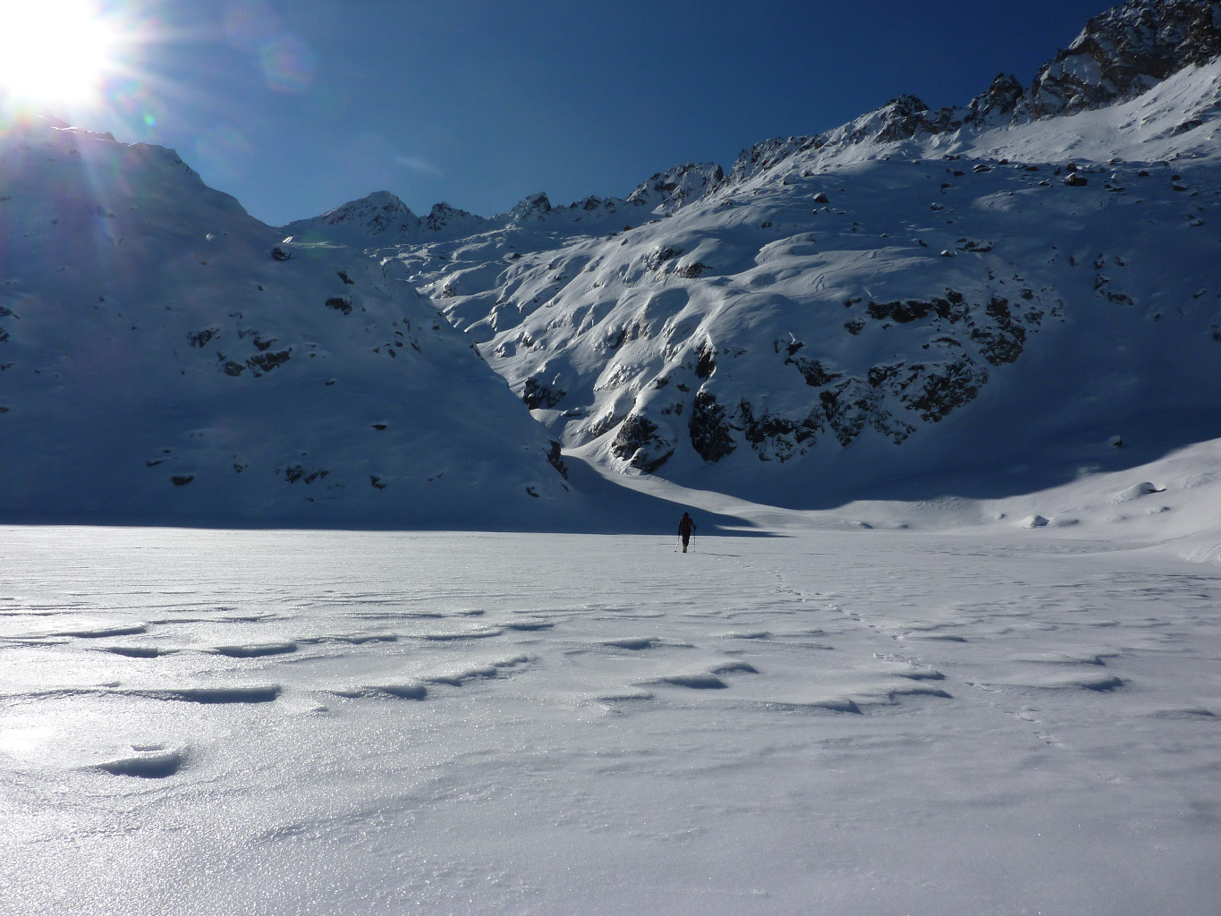 traversée du lac de l'estelat supérieur