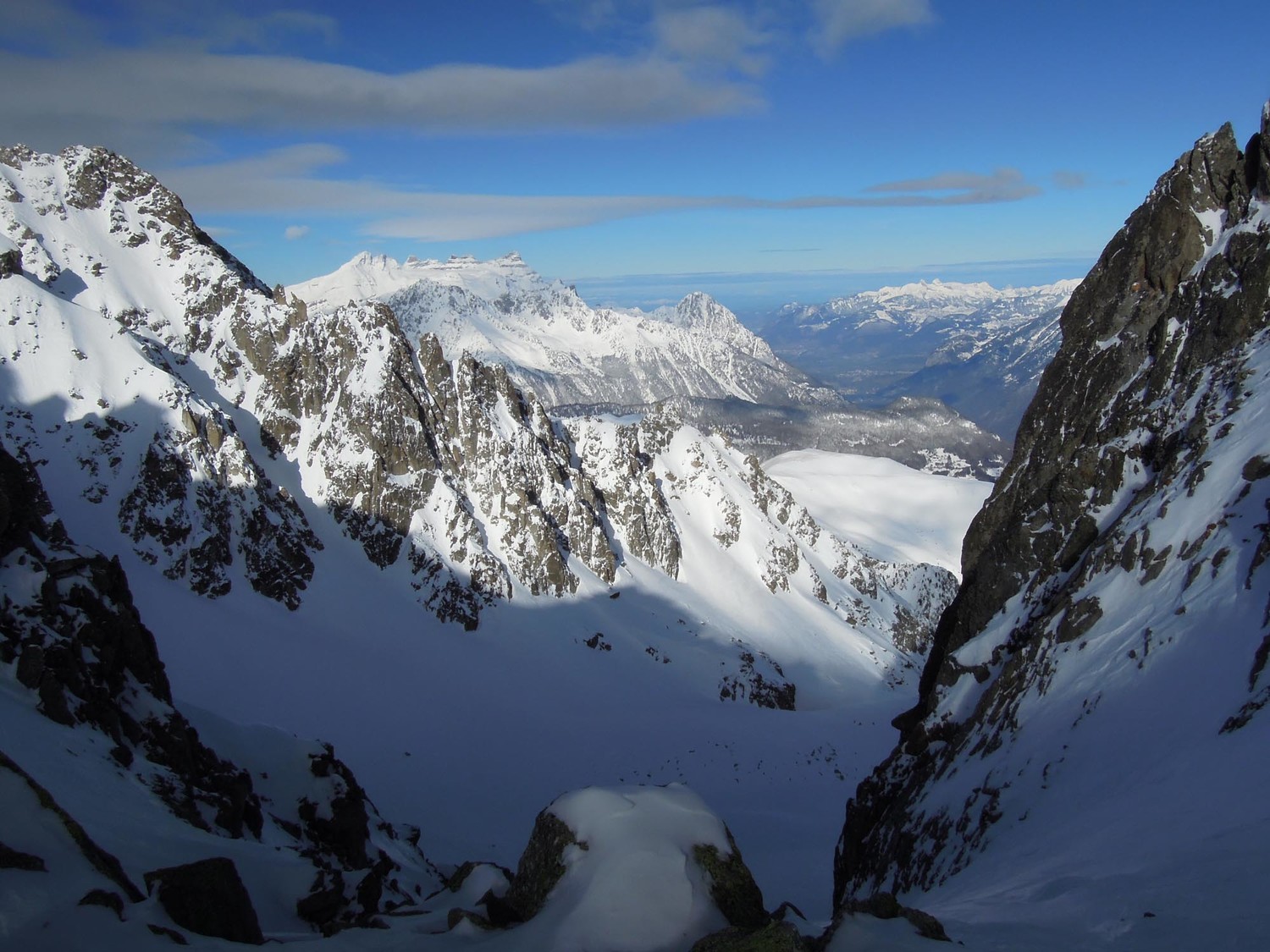 Col du Six Carro, vue sur les Dents du Midi.