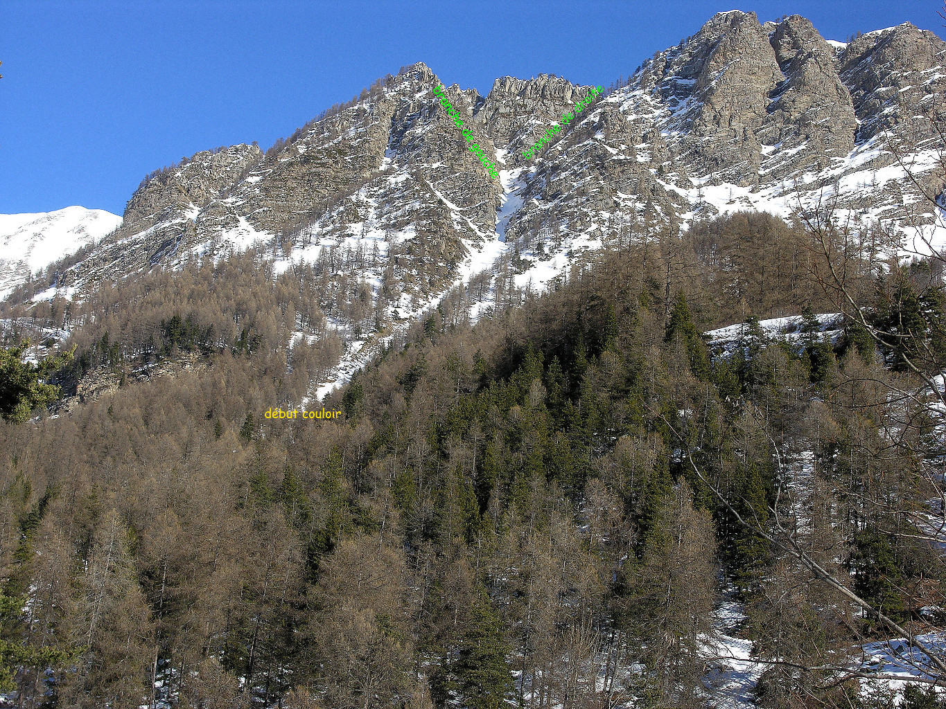 le couloir depuis le GR50