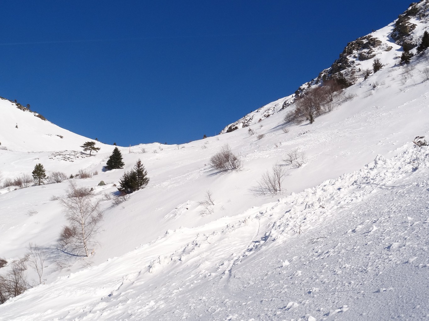 coulée et plaque de glace