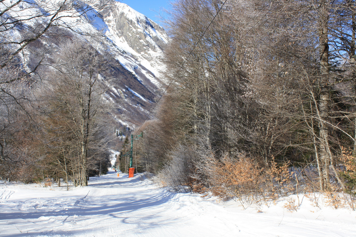 Montée le long du téleski