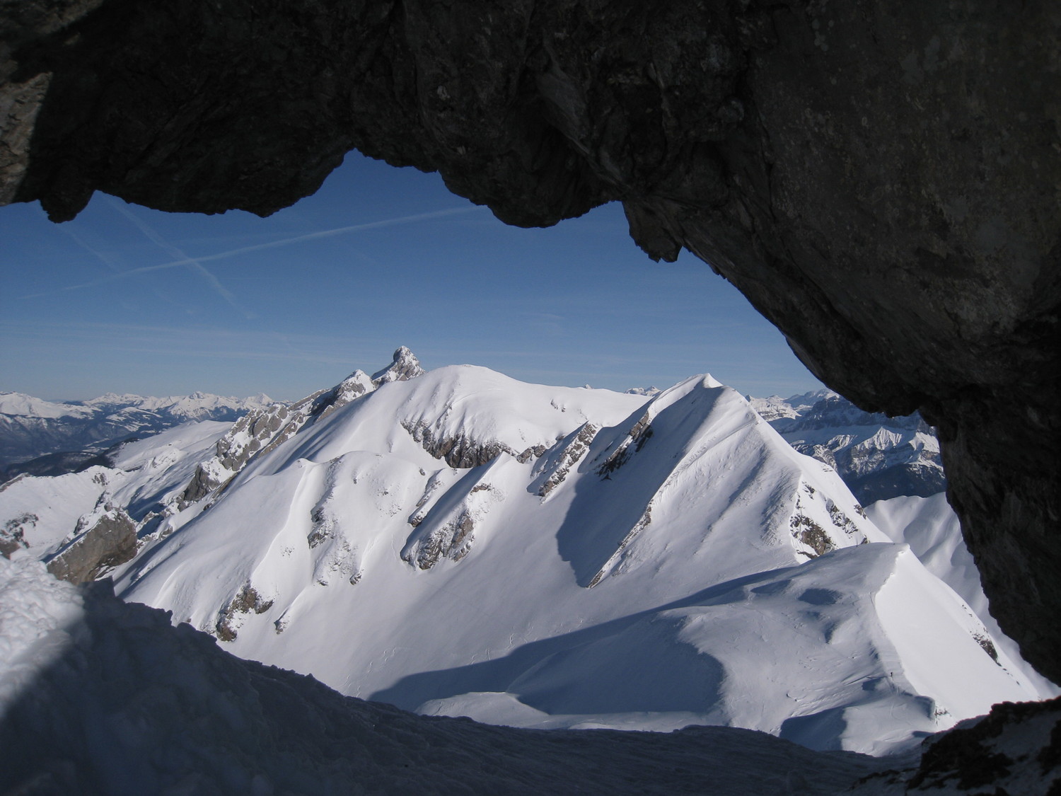 Trou de la Mouche - vue vers Tête de Pacally