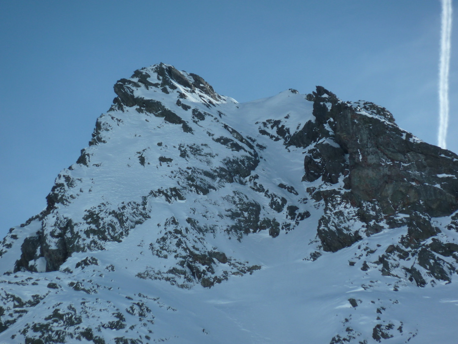 Pic du Grand Doménon, Couloir NW un peu sec - détail
