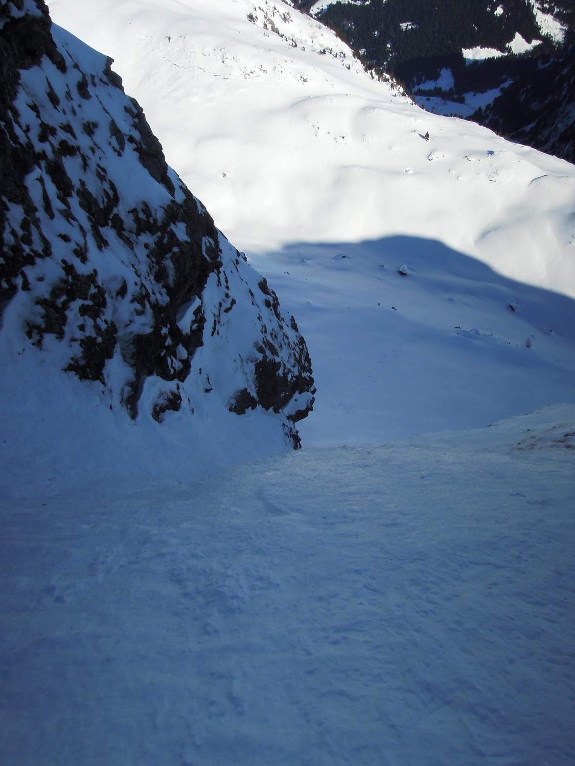 Cime du Piron face NE. Plus bas, on est sur de la vitre!