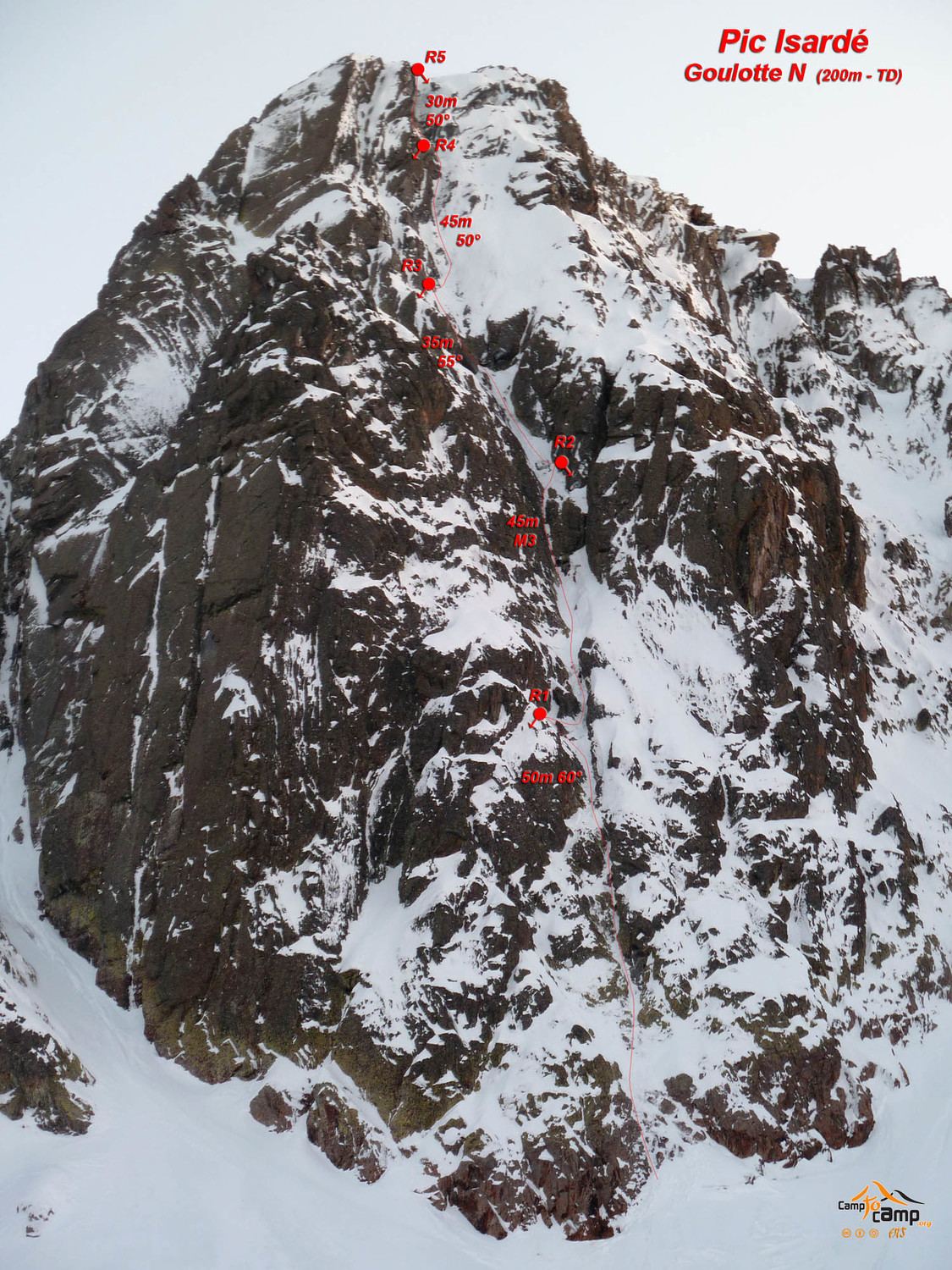 Pic Isardé - Goulotte face Nord