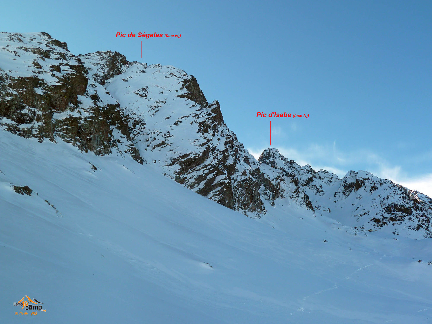 Pics de Ségalas et Isardé - Faces Nord et Ouest