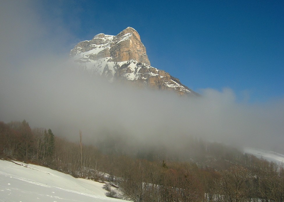 La Dent de Crolles vue du Baure, à mon arrivée