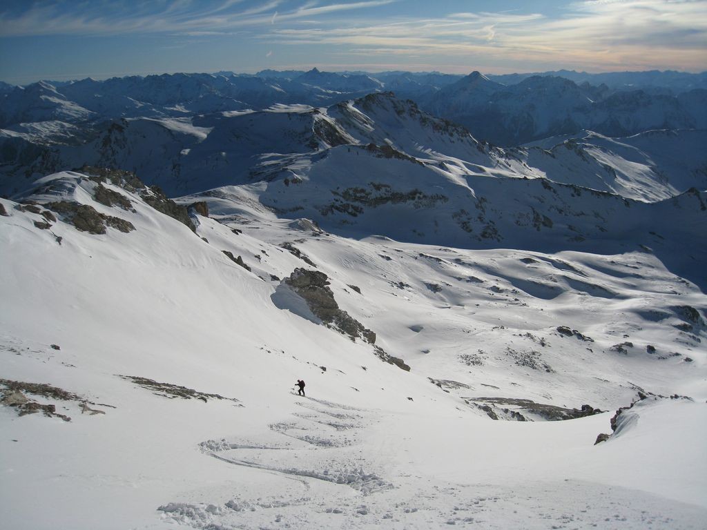 Descente en face SSW de la Pointe Sommeiller