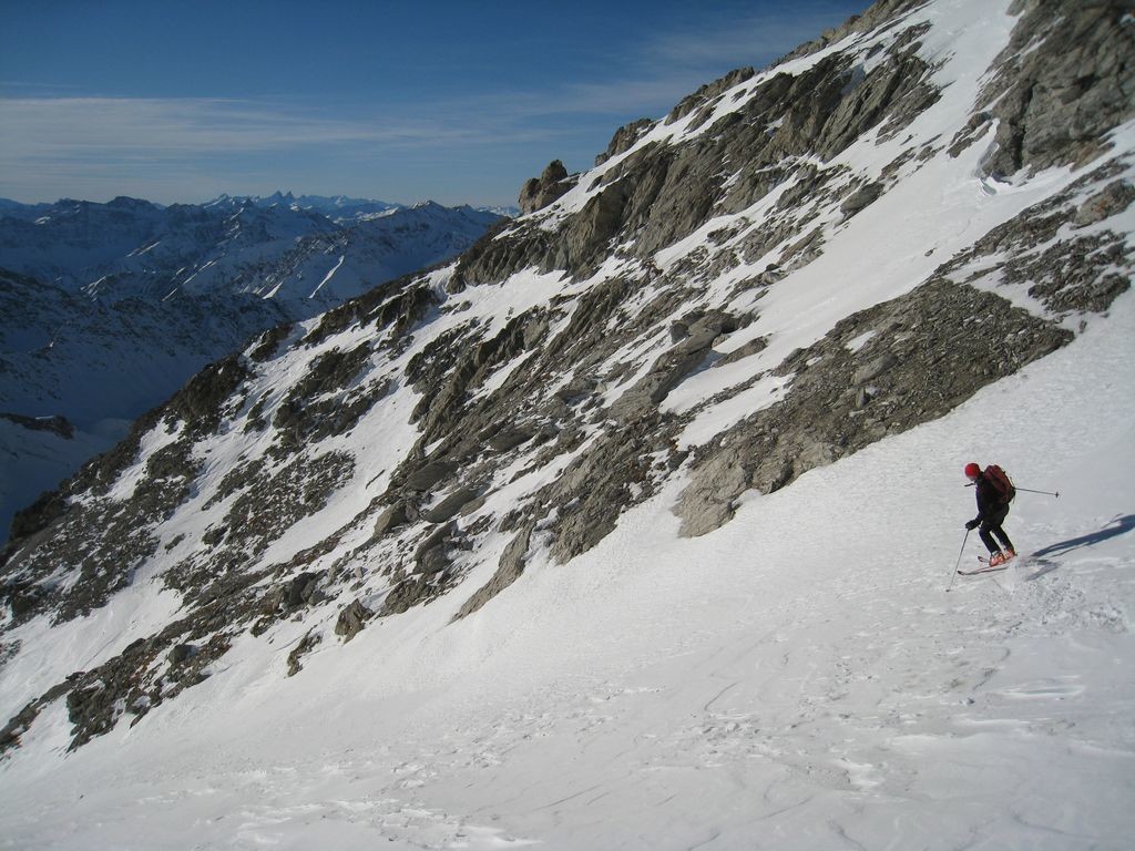 Descente en face SSW de la Pointe Sommeiller