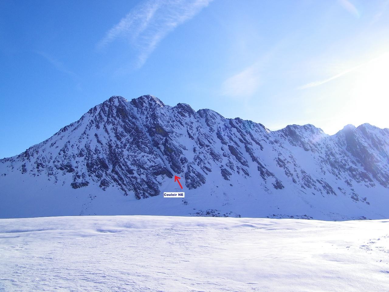 Couloir NE depuis l'Estany dels Forats