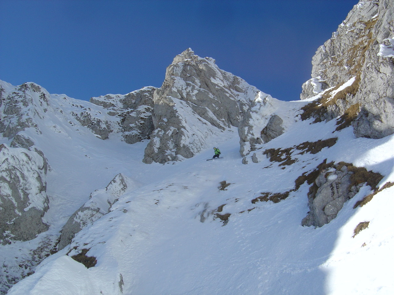 Dans le couloir sommital