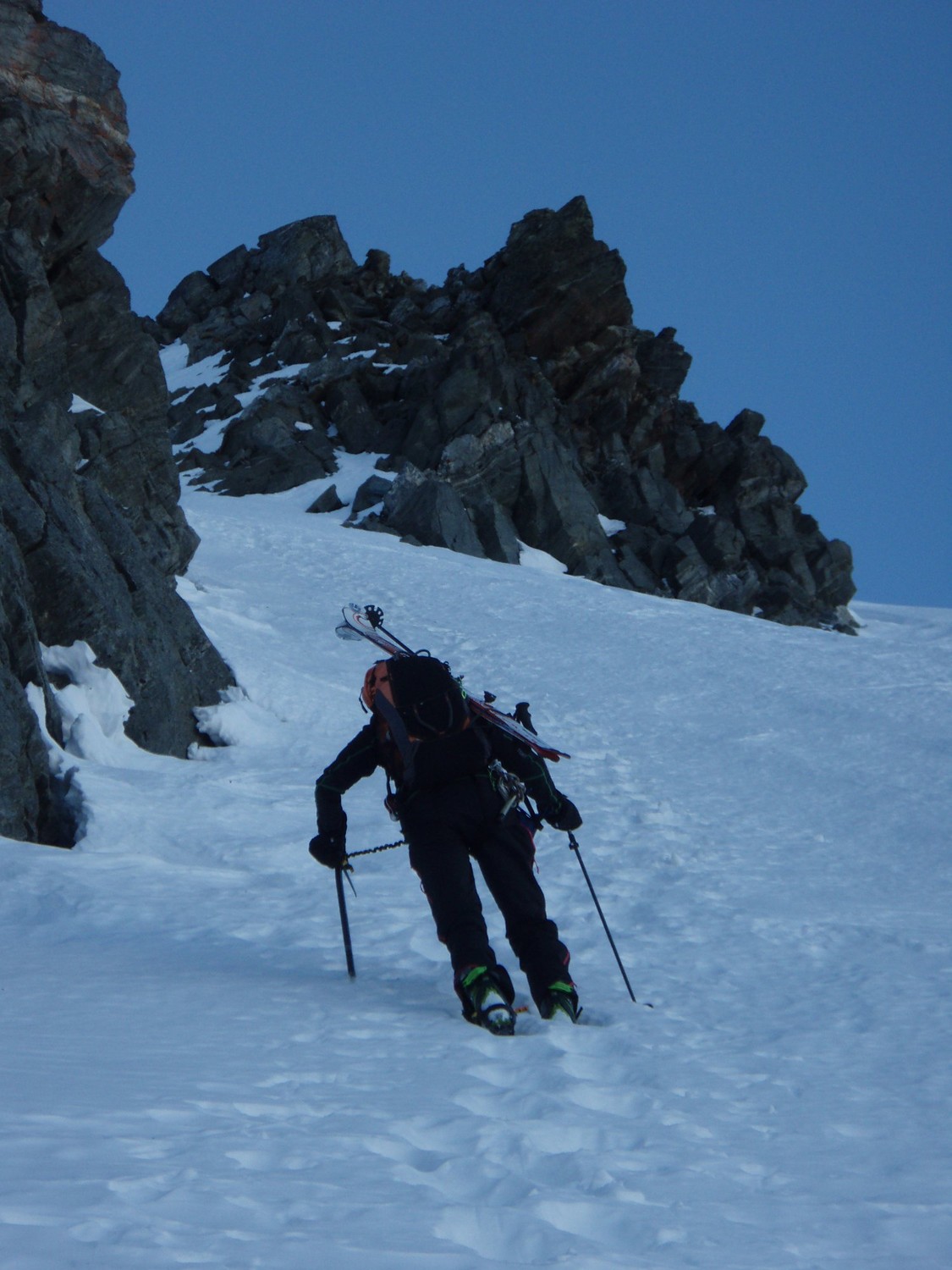 Couloir d'accès aux Rognes, M-A leads