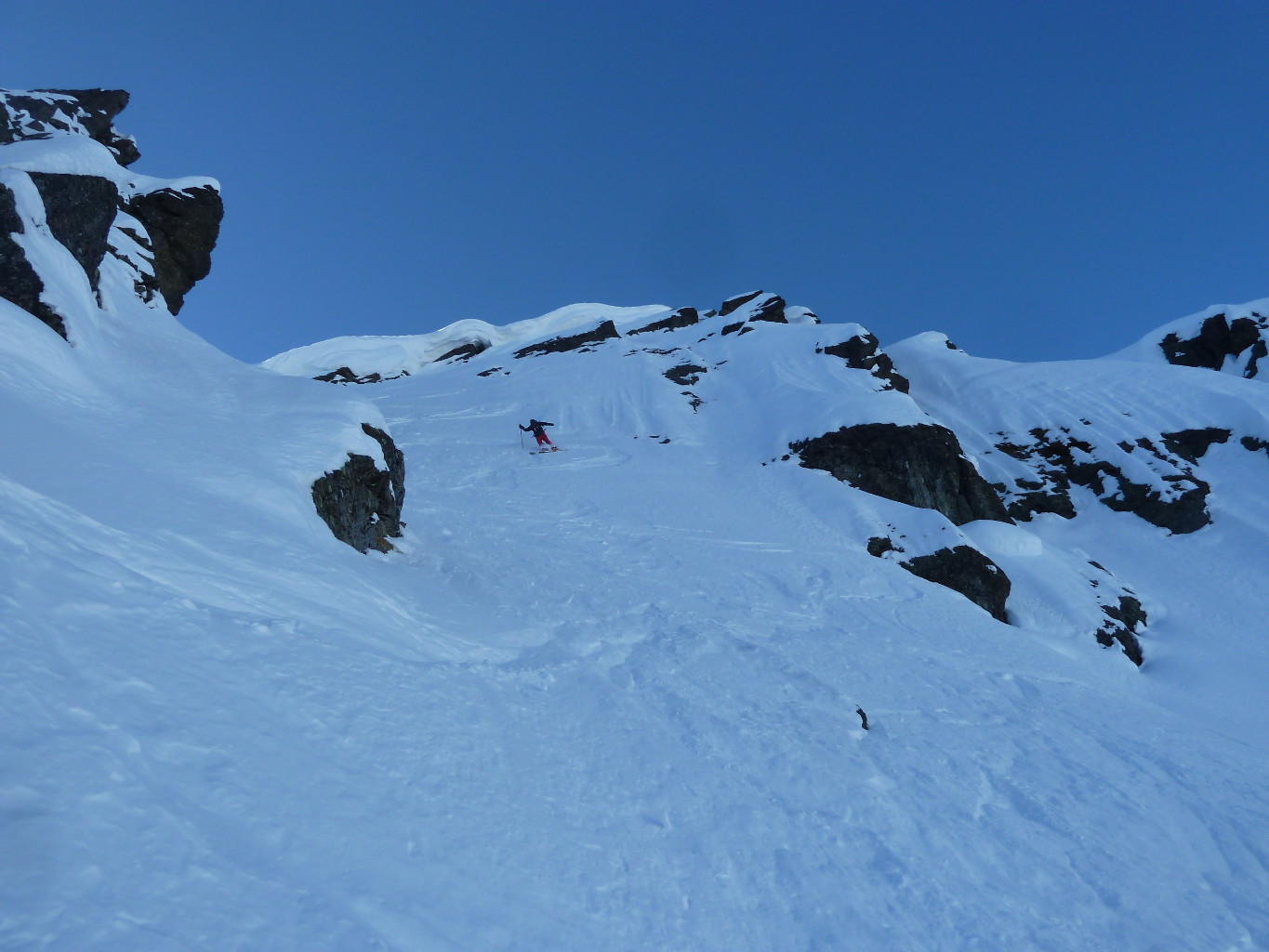 Sur le haut super neige et ça coule magnifiquement