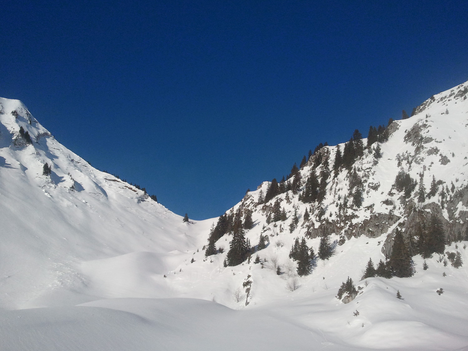 le col pour accéder à la face nord