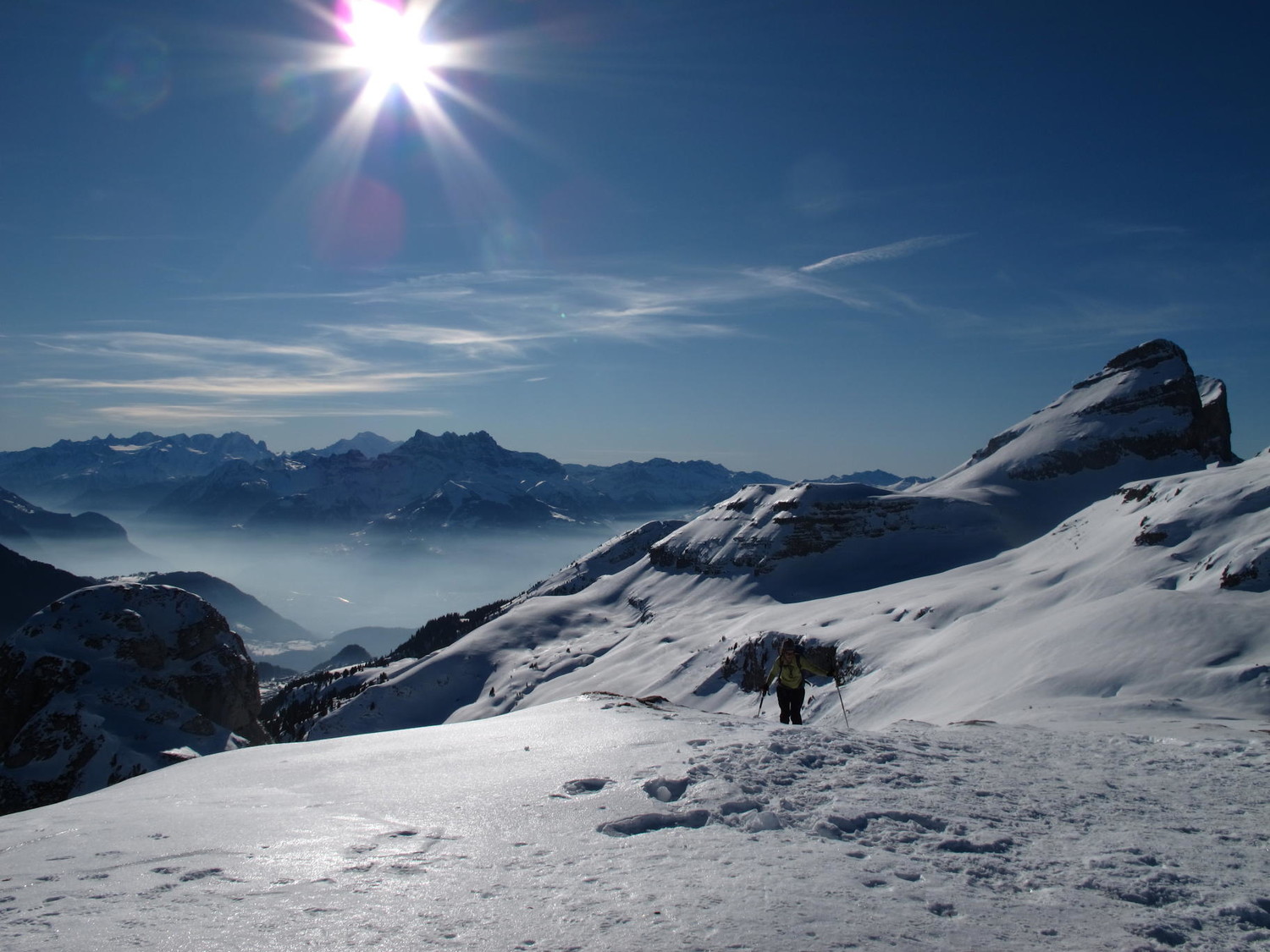 arrivée au sommet