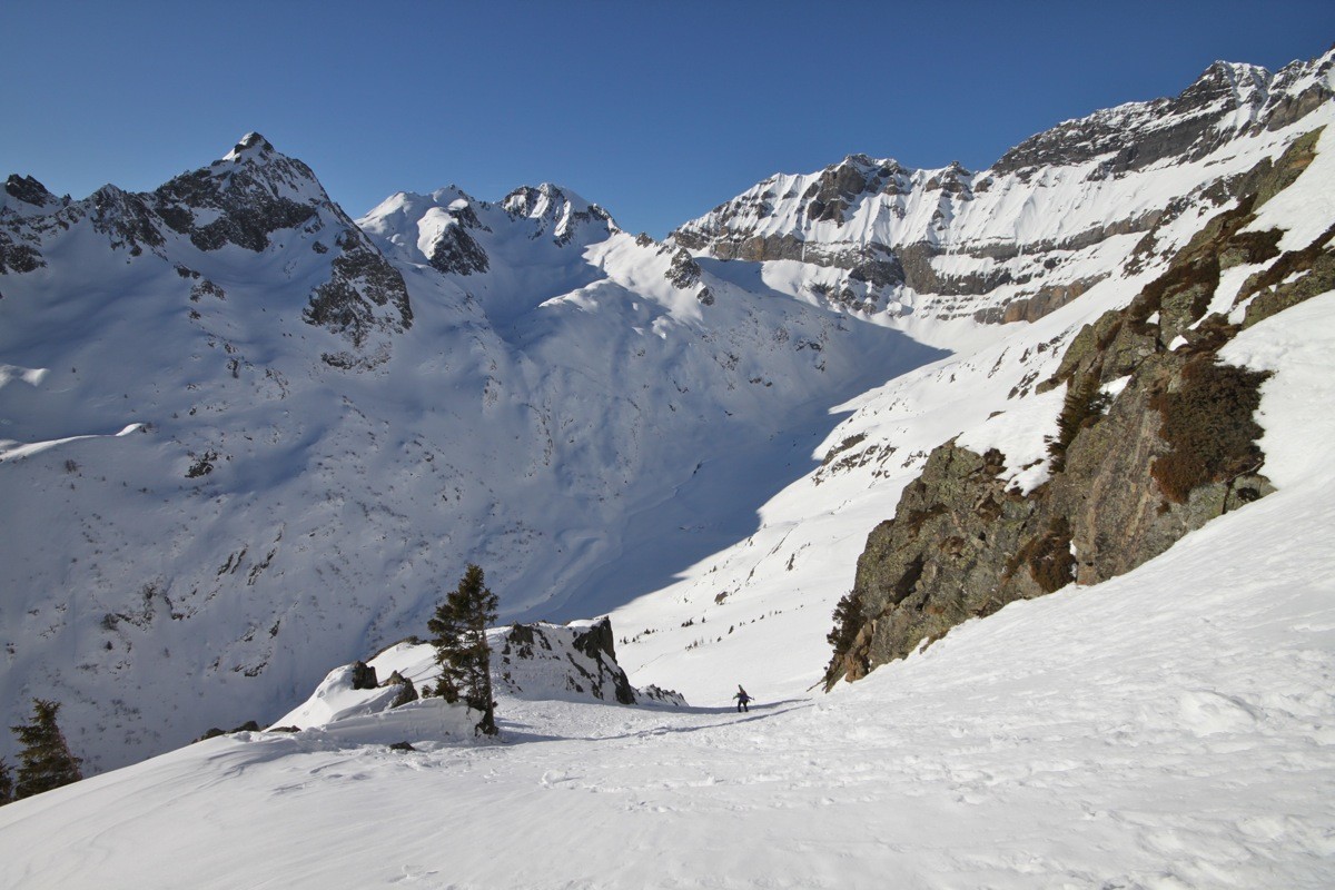 La rampe du bas de la face