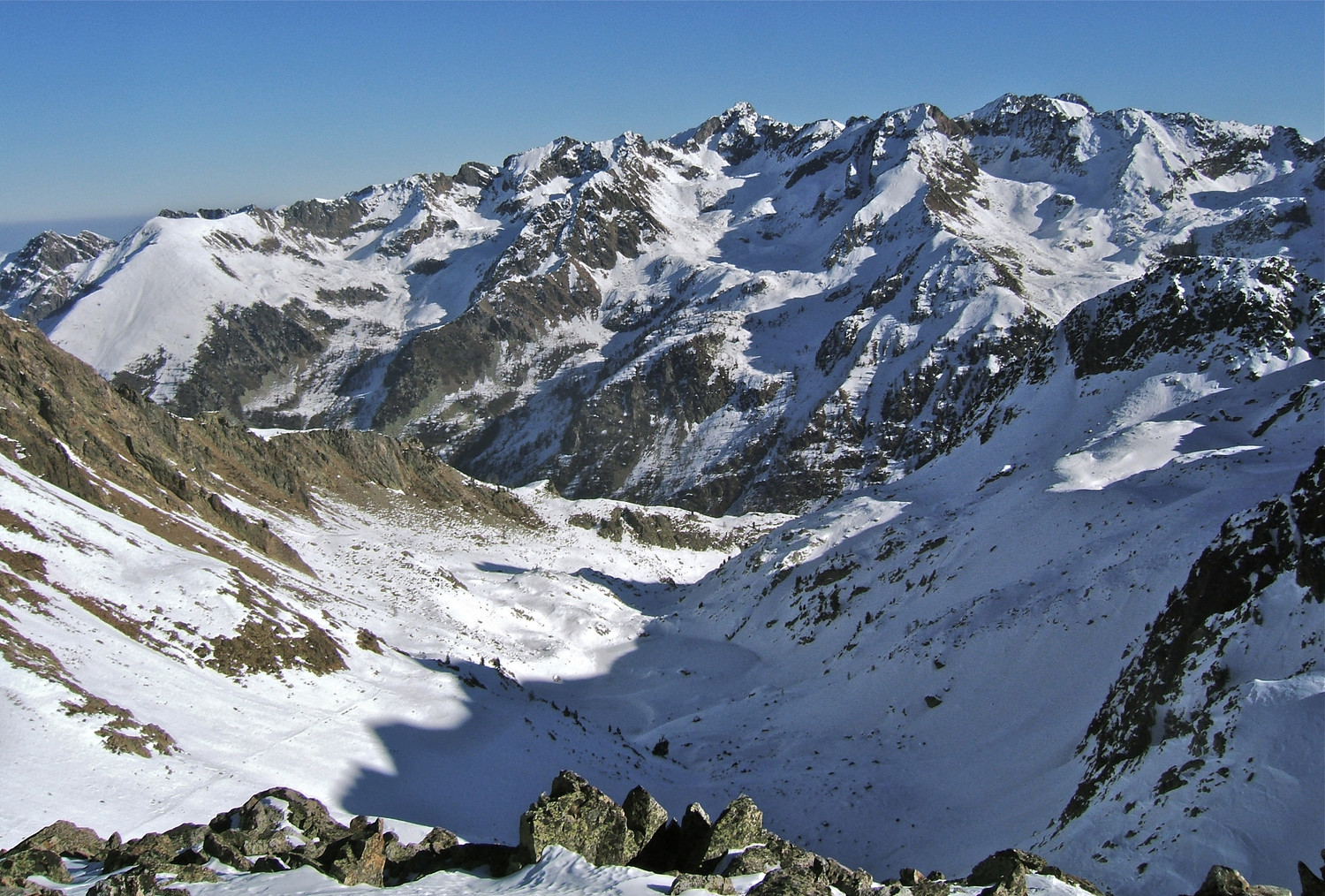 Le Vallon menant au refuge du Malinvern.