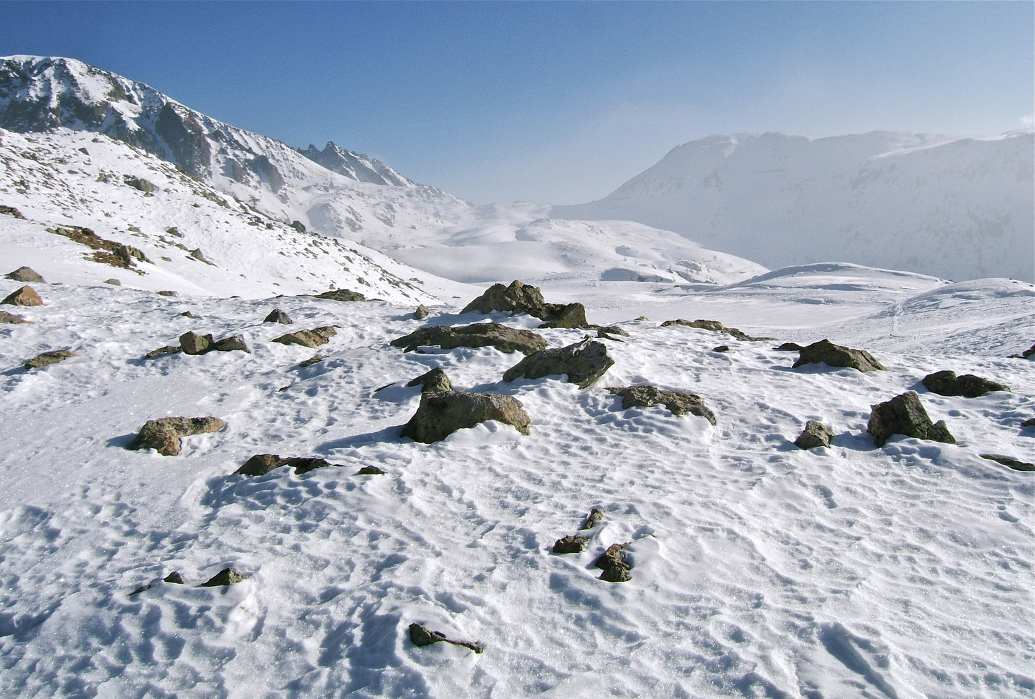 Remontée au Col de la Lombarde.