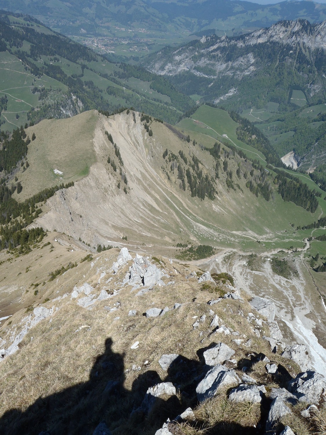 sur le haut de l arete